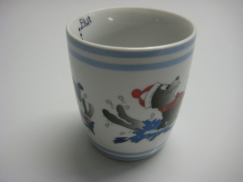 Tasse/ Kinderbecher "Ahoi" Seehunde im Meer mit Mütze / Innen Ebbe und Flut 0,3l - Bild 2 von 5