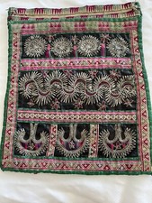 Antique Chinese Textile Hand Embroidered Embroidery Handbag Purse Pouch