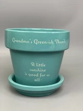 SHUTTERFLY CLAY FLOWER POT BLUE COLOR 5.5" X 5.5"