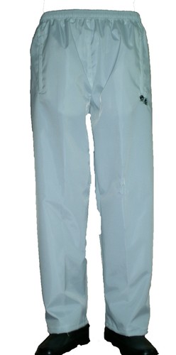 BOWLING TROUSERS CROWN GREEN UNISEX WHITE WATER PROOF S M L XL 2XL - Picture 3 of 3