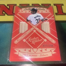 Panini Leather And Lumber Eddie Murray Dual Bat Relic GU SP/299 Orioles HOF