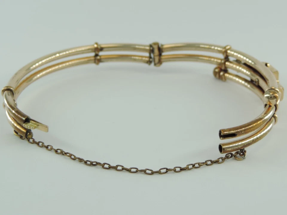 Vintage Damen Armreif mit Zirkonia / Vergoldet  - Bild 4 von 4