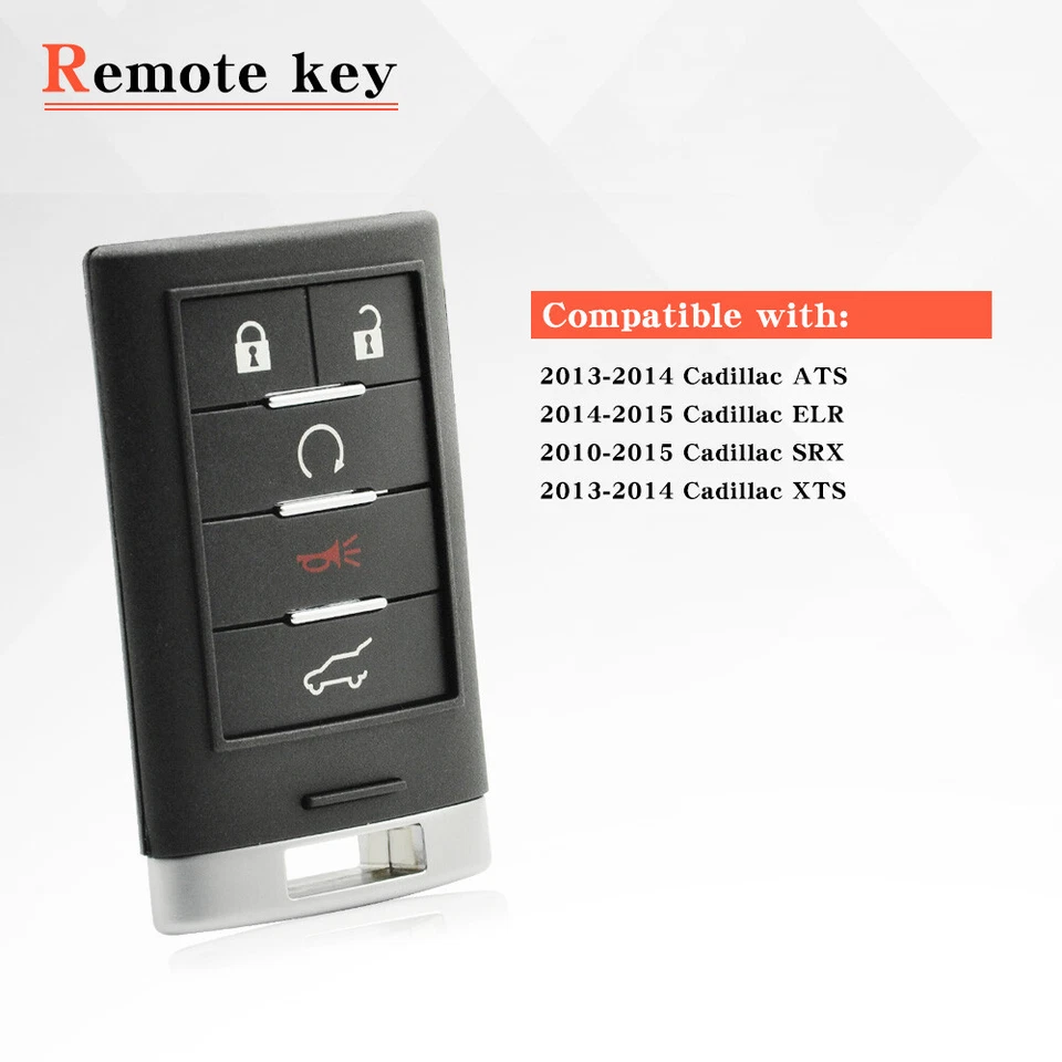 🔥 Replacement For Cadillac 2010-2015 SRX 2013-2014 ATS XTS Remote Key Fob Entry - Image 3 of 4