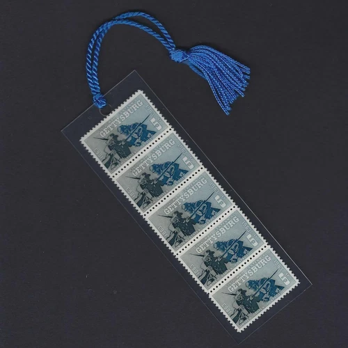 Battle of Gettysburg Civil War Centennial - Vintage Set of 5 Stamps Bookmark!