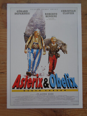 Filmplakatkarte / moviepostercard  Asterix & Oblix gegen Cäsar  G.Depardieu