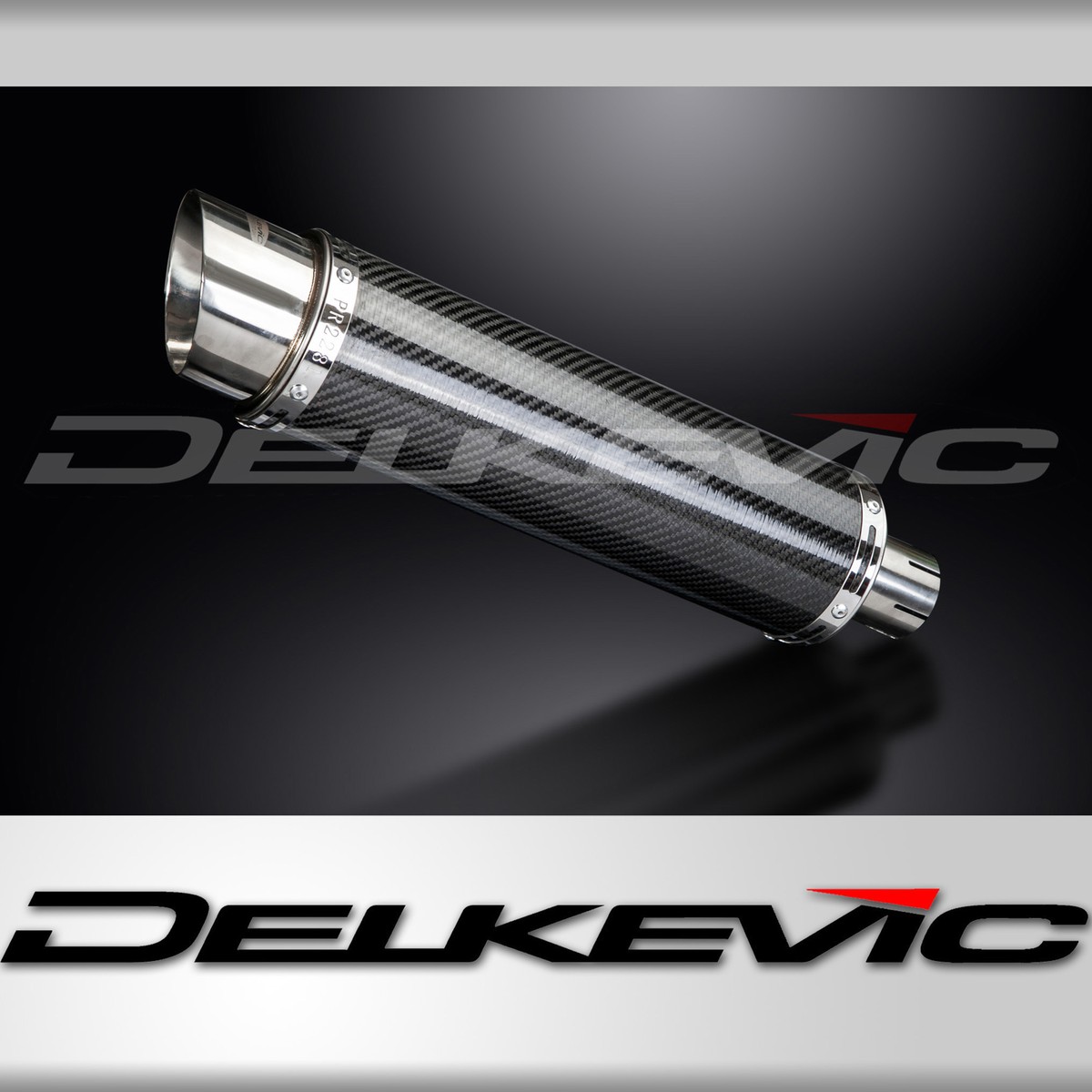 Delkevic DL10 Oval Carbon Muffler Exhaust Slip On Honda Suzuki