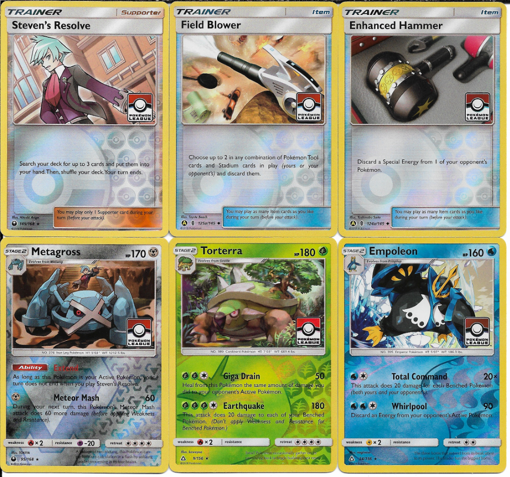 Pokemon 6 Card League Promo Lot with Steven's Resolve NM Pokemon 6 Card League Promo Lot with Steven's Resolve NM