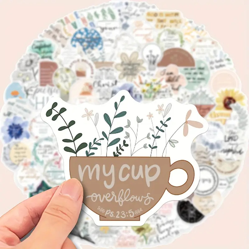 100PCS Christian Bible Stickers &ndash; Waterproof Vinyl Decals for Water Bottle