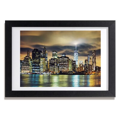 Tulup Bild MDF gerahmte Wand Dekor 30x20cm Manhattan New York City