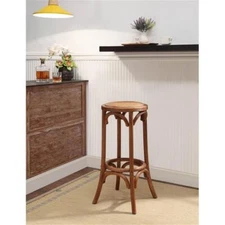 Riverbay Furniture 30" Backless Bar Stool in Walnut