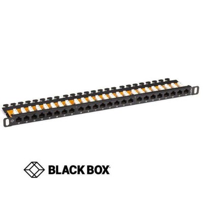 JPM5E24A-HU - PATCH PANEL 24PORT CAT5E BLK 1/2U RACK MOUNTABLE 110