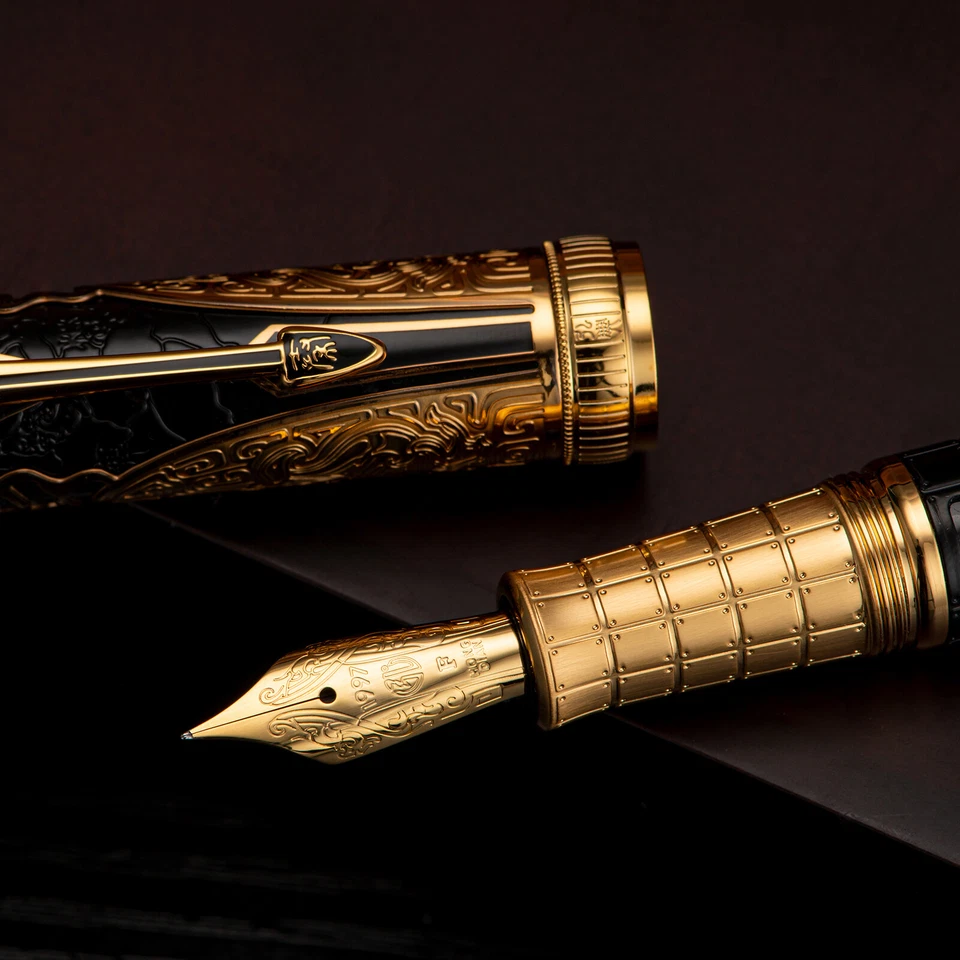 In Stock Hongdian D5 Qin Piston Fountain Pen Dynasty Series EF/F Nib Retro Pen - Image 4 of 4