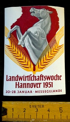 alte Reklame/Siegelmarke,Vignette,Landwirtschaftswoche Hannover 1951