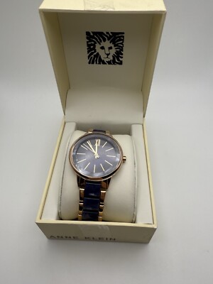 New Anne Klein ak/1412 y121e Women's Fashion Black Watch, 37mm Case, Running