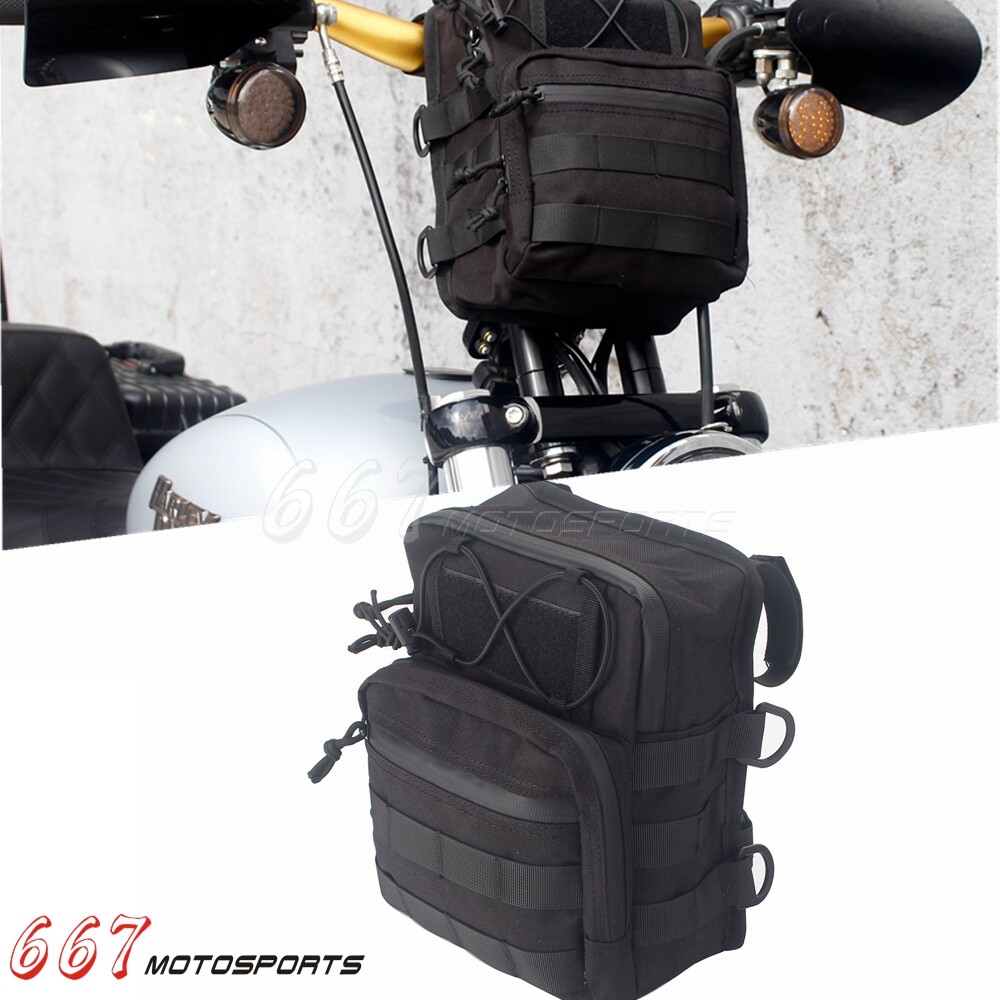 Club Style T-Bar Handlebar Bag for Harley Dyna Softail