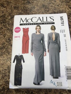 McCALL'S #M6791 - LADIES CLOSE FITTED PULLOVER EVENING DRESS PATTERN 12-20  FF | eBay