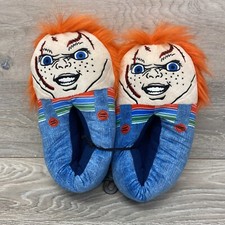 Chucky Slippers Horror Halloween Plush L XL Adult Unisex Character Bioworld NWT