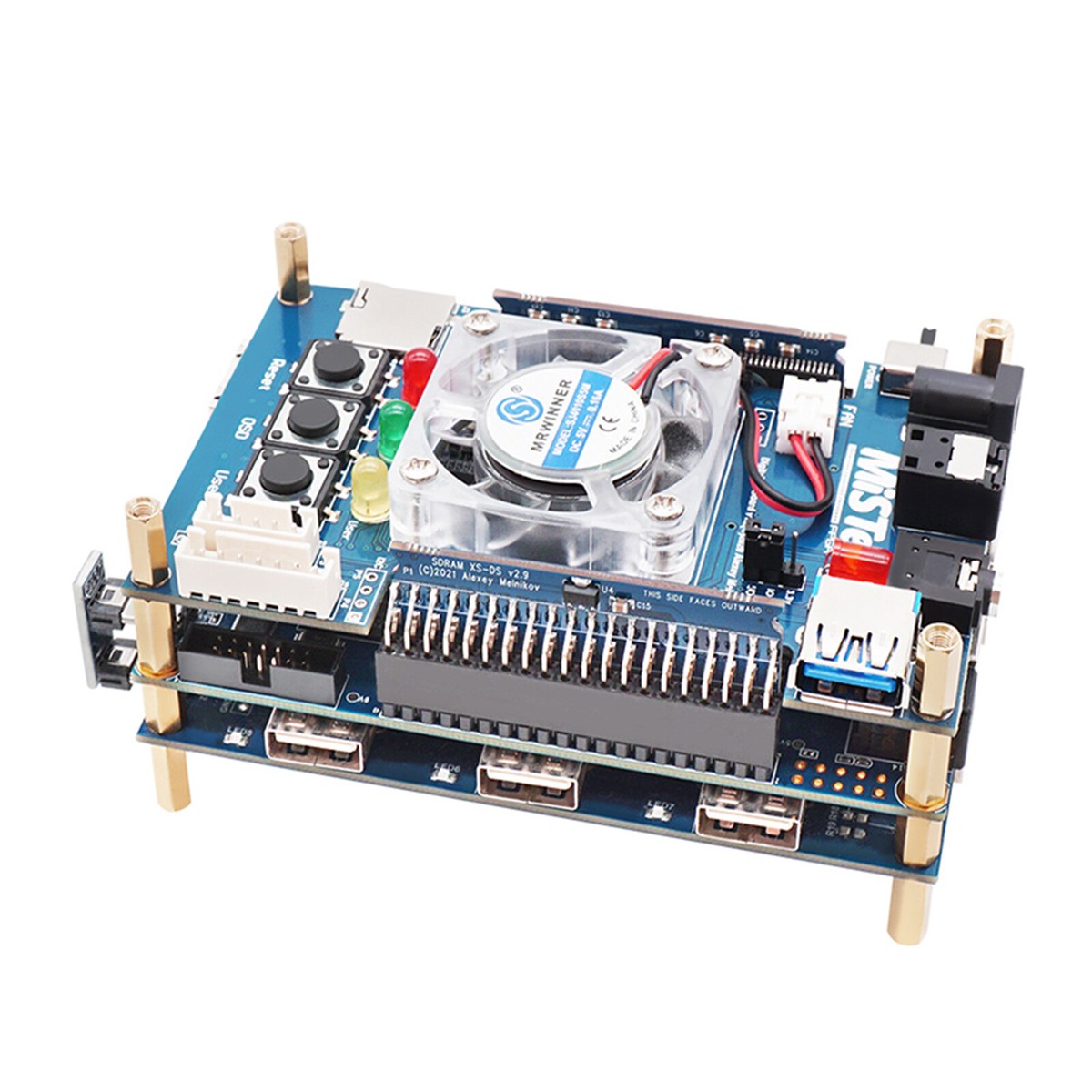 Terasic DE10-Nano Mister FPGA Digital IO Board Fan V2.1 Kit