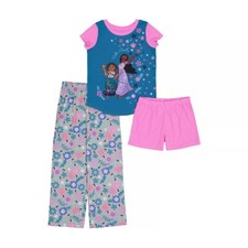 Disney Encanto Mirabel and Isabela Girl's 3-Piece Floral Pajama Set