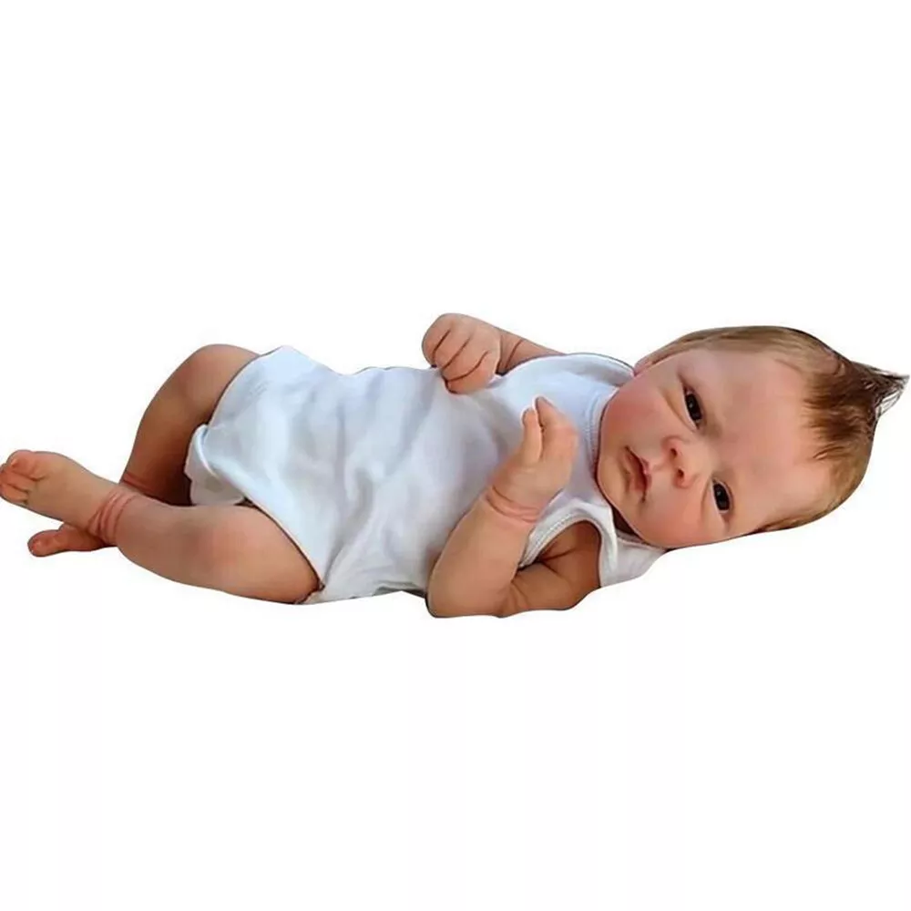 18Soft Full Body Solid Silicone Bebe Reborn Doll Handmade Artist