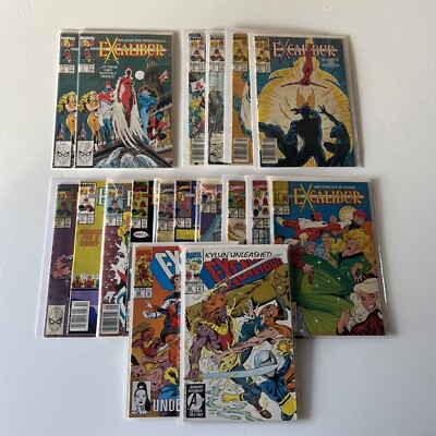 Vintage Comic Book Excalibur Lot Of 18:  Range From 1-63
