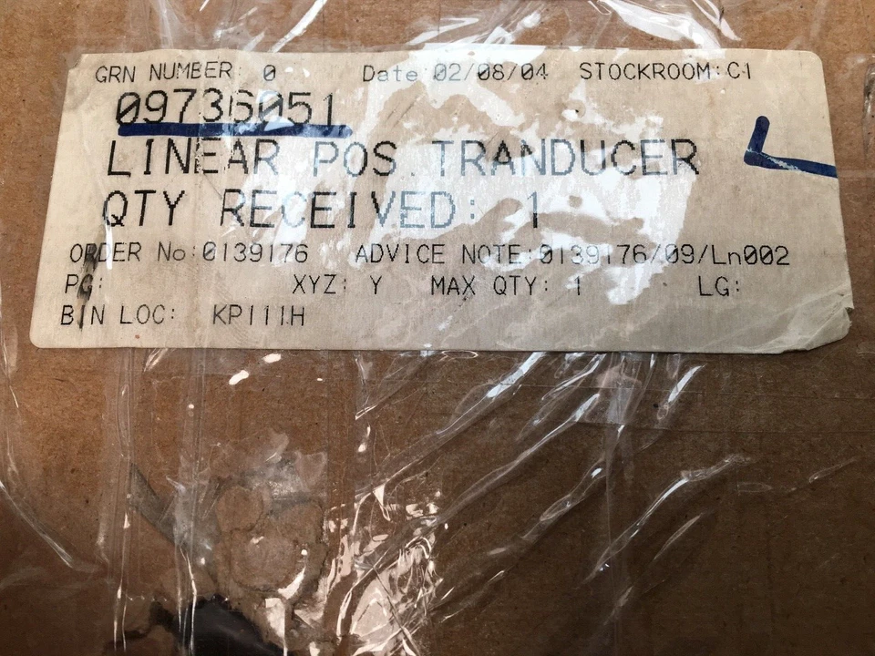 Sandvik 09736051 KP111H Tamrock Linear Position Transducer KP 111 H - Image 2 of 4