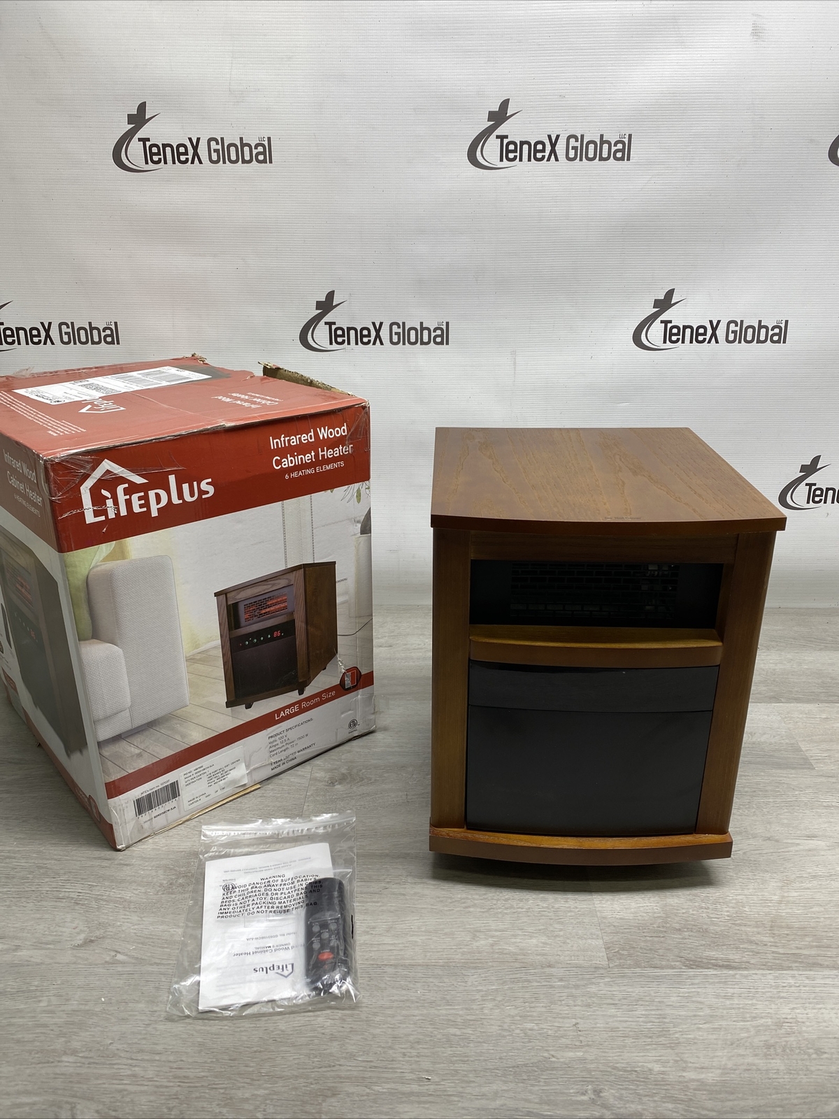 Lifeplus Infrared Wood Cabinet Heater 6 Heating Elements 107037 S-21 | eBay