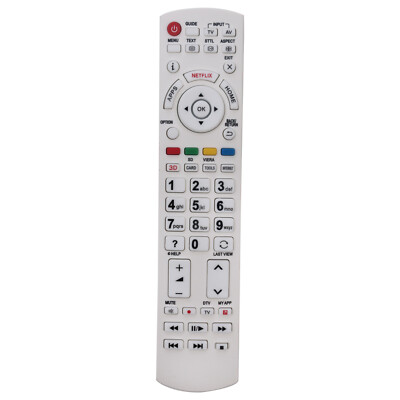 Telecomando Universale Bianco N2QAYB000842 Per TV Panasonic N2QAYB000009 E Serie TX
