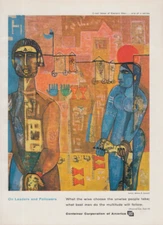 Bhagavad-Gita on Leaders Container Corporation of America ad 1958 Mohan Samant