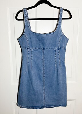 indigo & lace denim dress Ellie Mini - Trim flowing into a romantic Size:XL /size 14 Wrap Maxi Flowy Cream New Arrvials
