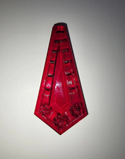 Pentagon Pendant Jewels- German Made- Trans Dark Red- 62mm x 30mm- Stained Glass
