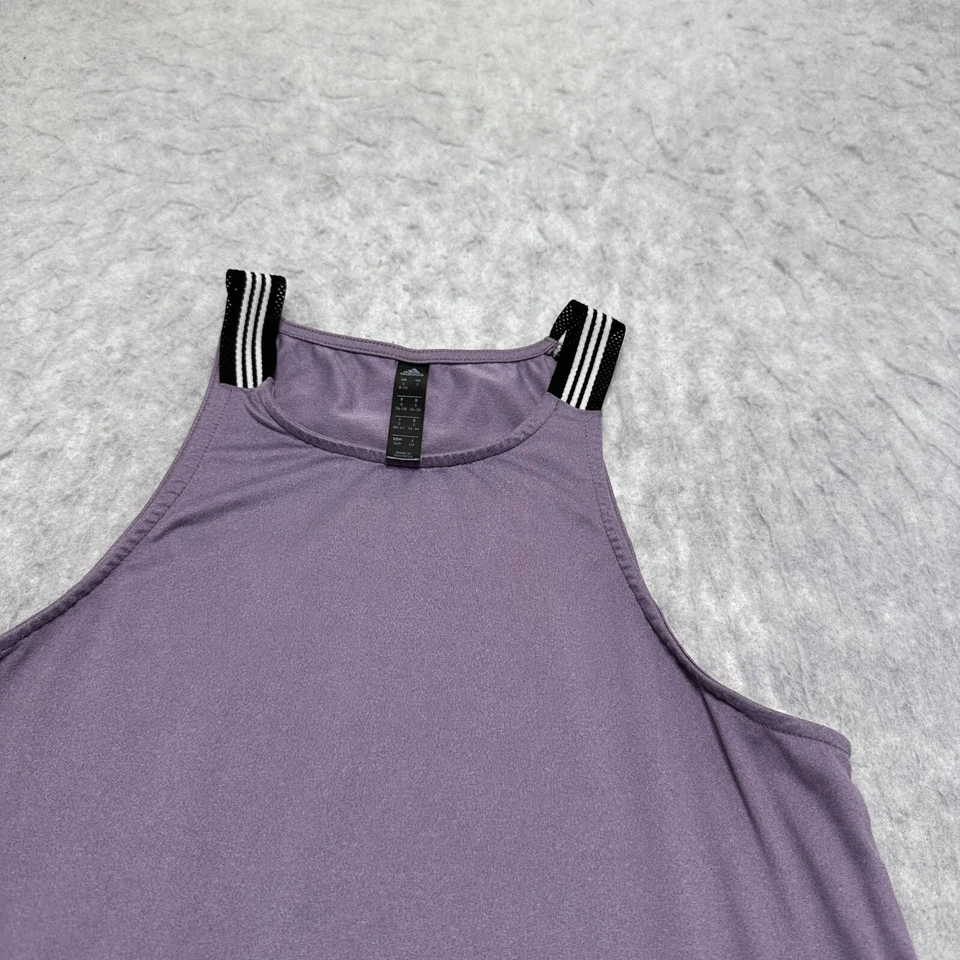 Camiseta sin mangas Adidas de entrenamiento púrpura ligera sin mangas para mujer talla pequeña S Foto 4 de 4