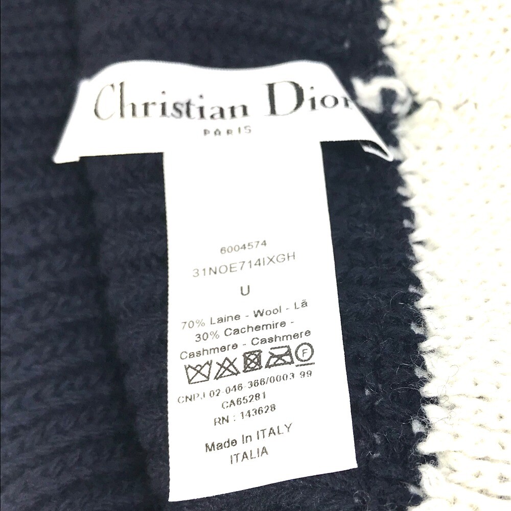 Christian Dior 31NOE714IXGH logo hat Knit hat Wool / Cashmere Navy