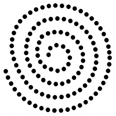 Really Great Stencils, Circular Spiral, 6 x 6, Background, Layering, Round, Dots