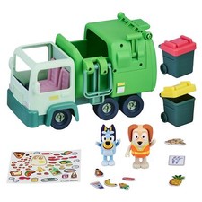 Garbage Truck - 2.5" Bluey and Bin Man poseable Figures with Playset, Multico...