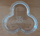 Avon Clear Glass Clover Perfume Tray Candy Dish Trinket Collectible Vintage