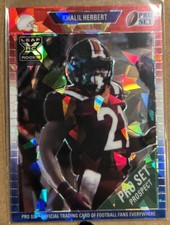 2021 Leaf Pro Set Metal Khalil Herbert Red White & Blue Ice Rookie 3/5 Bears RC
