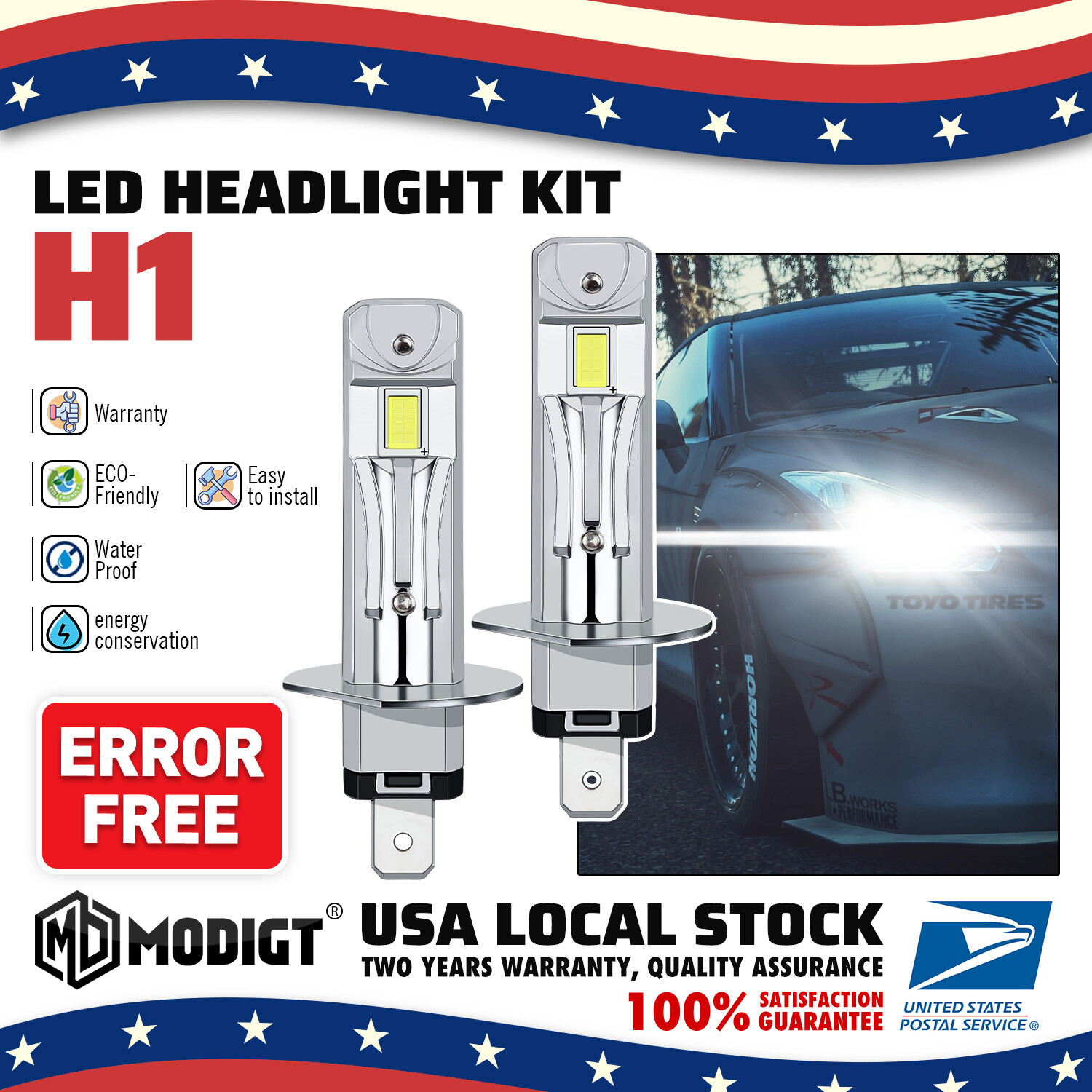 2x H1 LED Headlight Bulbs Kit High/Low Beam For BMW X5 2005-2013 Plug & Play
