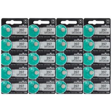 20 Pcs 397 Murata Silver Oxide Watch / Electronic Batteries - Replaces Sony