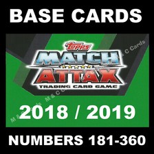Match Attax 2018/19 18/19 Premier League BASE CARDS 2018 / 2019 181-360  