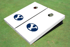 Brigham Young University BYU White Matching Solid Cornhole Board
