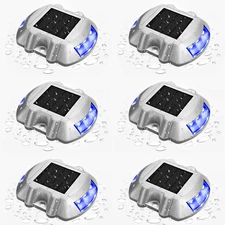 Solar Deck Lights LED Driveway Lights Solar Powered Dock Light Outdoor IP68 Wate