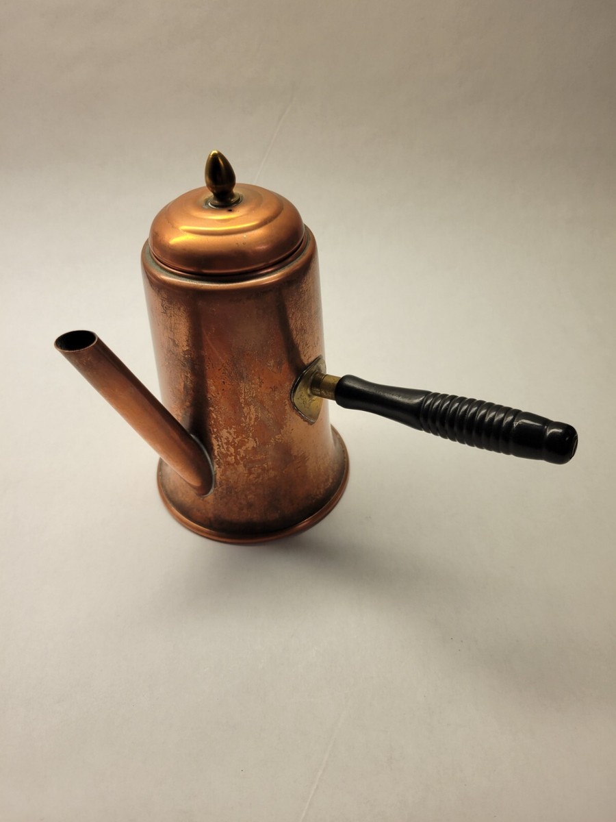 Vintage Copper Chocolate Pot Wooden Handle Coppercraft Guild | eBay