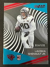 2020 Panini Chronicles Clear Vision Rookies Red /199 Laviska Shenault Jr RC