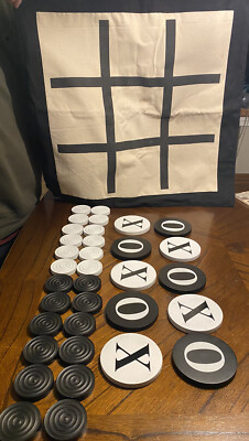 Giant Tick Tack Toe Game and Checkers with bag