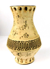 Jasba Keramik West German Pottery Vase with Cobalt Blue Floral Relief — listing 4