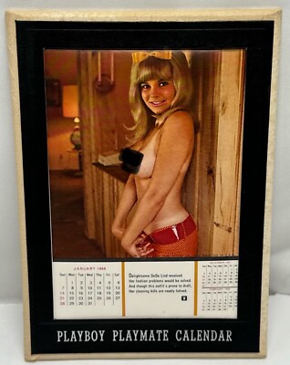 Playboy Playmate Desk Calendar 1968 Pinup Same Days as 2024 LeapYear No Sleeve