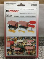 Preiser 17500 Ho 1:87; MarktstäNde, Marktschirme , Ovp
