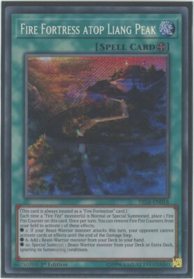 Yugioh Feuerfestung auf dem Liang Peak FIGA-DE018 Secret Rare NM x3 Play Set