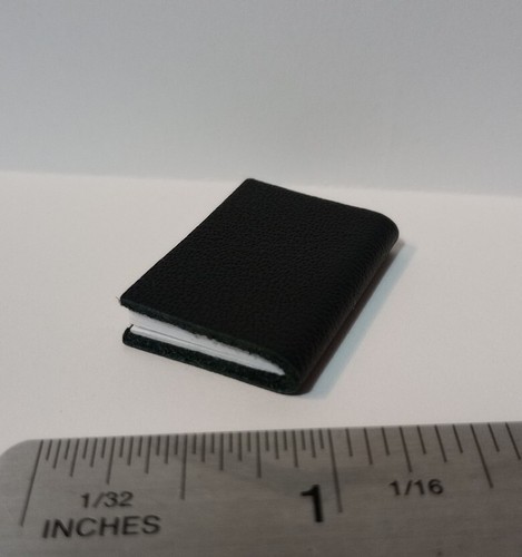 Handgefertigtes Leder Miniatur Schwarzbuch LEER - Bild 4 von 7